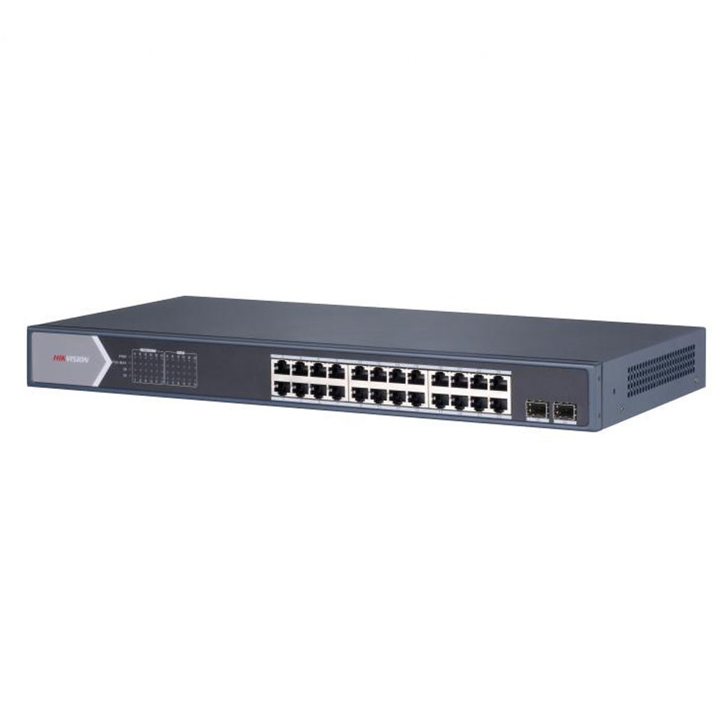 Hikvision DS-3E0526P-E/M Conmutador POE no administrado Gigabit de 24 puertos
